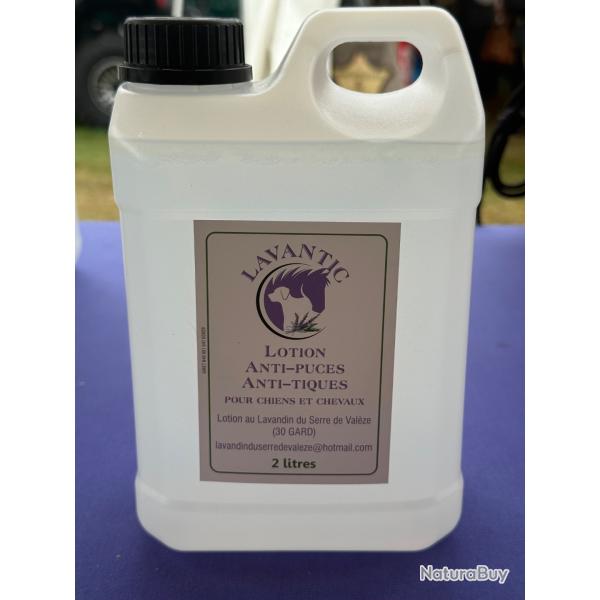 Lotion 100% naturel anti puces anti tiques pour chien et chevaux