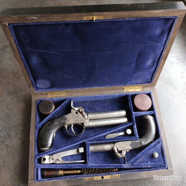 coffret pistolet percussion