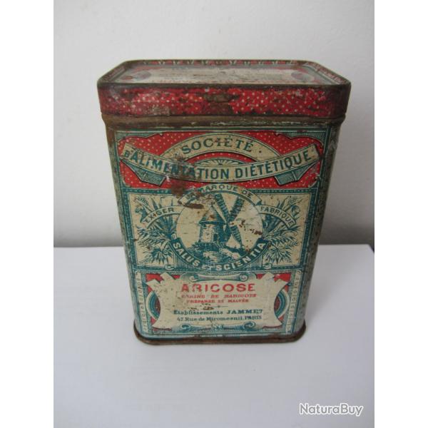 Boite en t�le Aricose farines malt�es 1920-1930