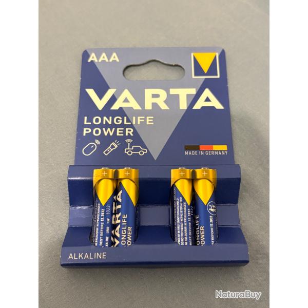 100 paquets de piles AAA Varta garantie 12/2032 (400 piles)