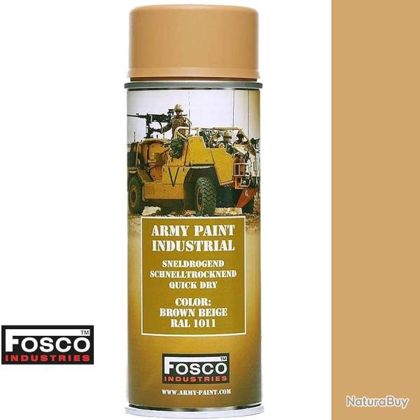Bombe peinture militaire mate Fosco - BROWN BEIGE RAL 1011 400ml