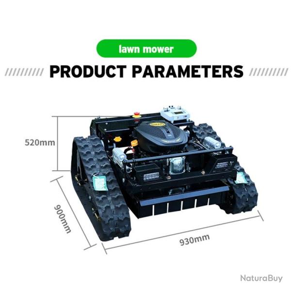 RV225 Tondeuse  Gazon Robot Tlcommande Porte de 600 m Moteur de 9 ch Hauteur de Coupe Rglable 