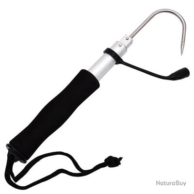 Ancienne Gaffe Pêche Truite Saumon Laiton Métal 16-36 Pouces