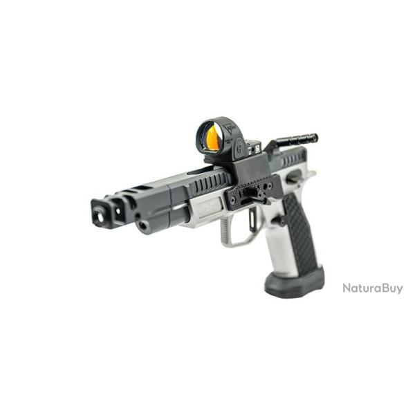 Pistolet PHOENIX Raptor acier bi-ton SA 5'' calibre 38 Super Auto avec Trijicon SRO