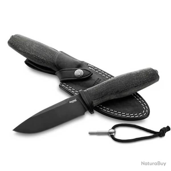 Couteau fixe LionSTEEL "ACHA" micarta noir AHB.BLB