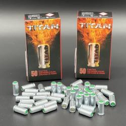 2X Bo&icirc;tes de 50 balles &agrave; blanc Titan 9mm PAK
