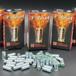 5X Bo&icirc;tes de 50 balles &agrave; blanc Titan 9mm PAK