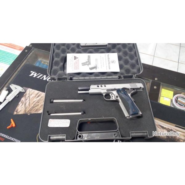 SMITH ET WESSON 1911 PC PERFORMANCE CUSTOM BLEU