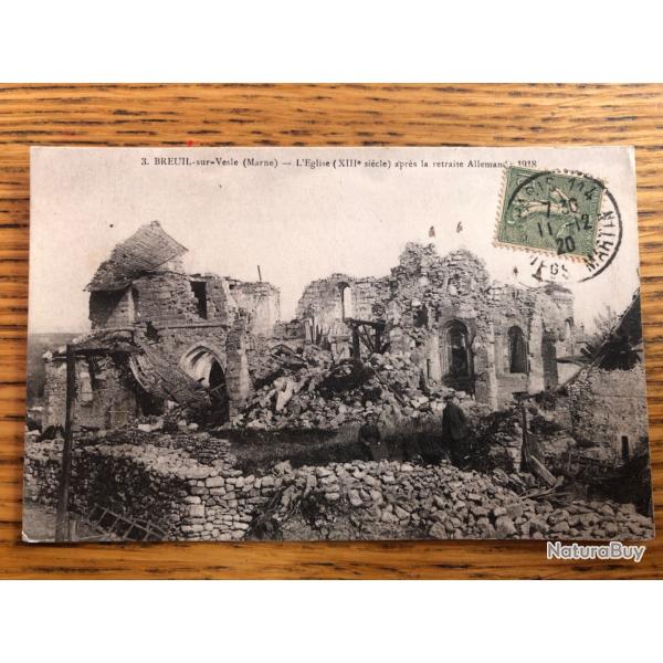 Carte postale: Breuil-sur-Vesle (Marne) 1918