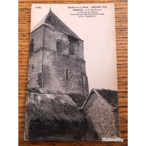 Carte postale: Bataille de la Marne, Corflix septembre 1914