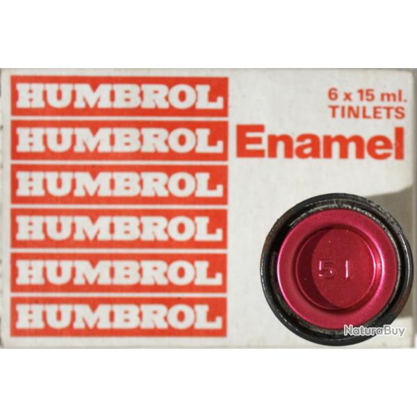 Pot de peinture Humbrol - Enamel No 51 Sunset Red - 1/2 Oz