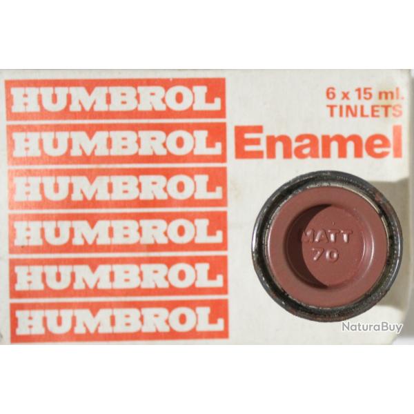 Pot de peinture Humbrol - Enamel No 70 Matt Brick Red- 1/2 Oz