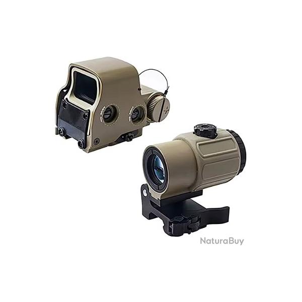 Point rouge 558 + loupe X3-X1 sur pivot G33 couleur sable LIVRAISON GRATUITE