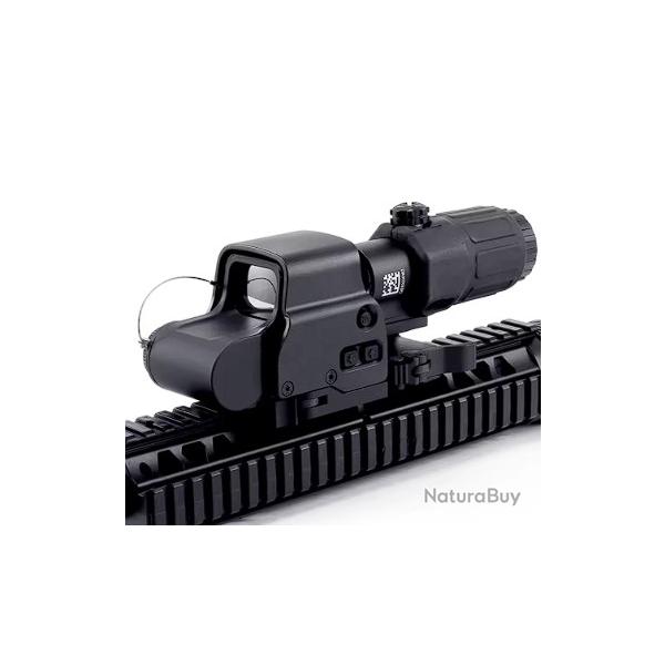 Point rouge 558 + loupe X3-X1 sur pivot G33 couleur noire LIVRAISON GRATUITE