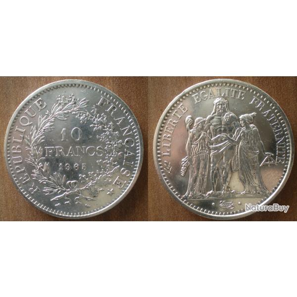 France 10 Francs 1965 Hercule Piece Argent Hercules Franc Frcs Frc frs