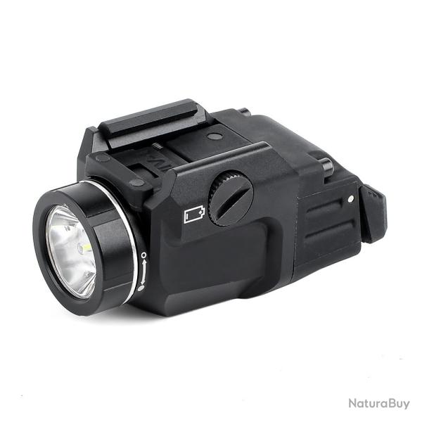 Lampe Tactique LED 800 Lumen - Aluminium, Pour Pistolet (VFD25)