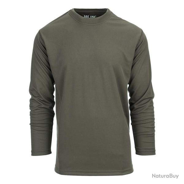 Tee shirt tactique  schage rapide manches longues Couleur Kaki