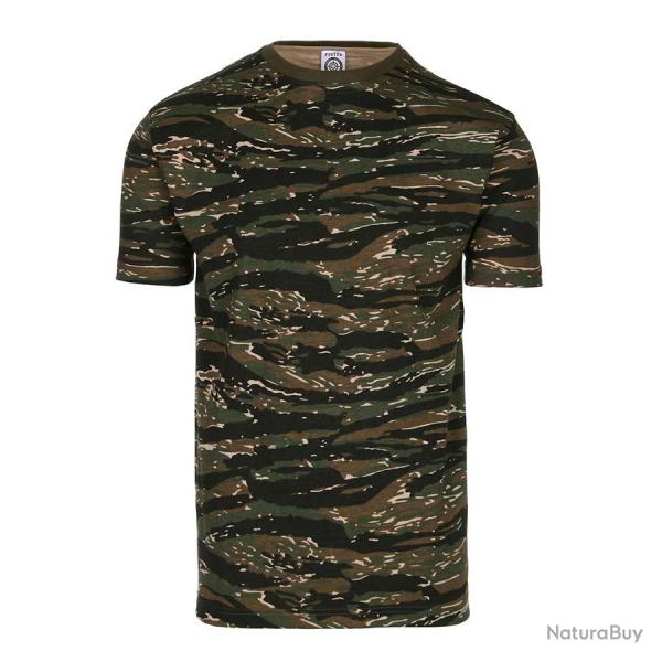 Tee shirt camouflage 100 coton Couleur Camouflage Tigerstripe