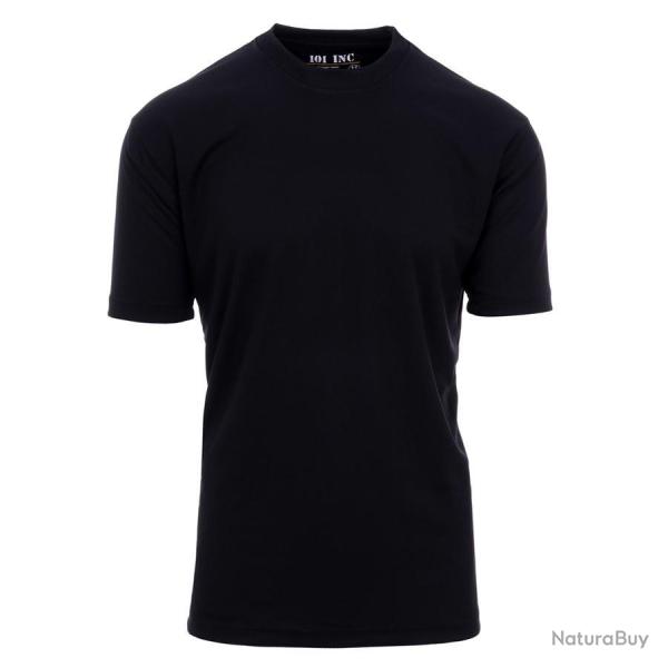 Tee shirt tactique  schage rapide manches courtes Couleur Noir