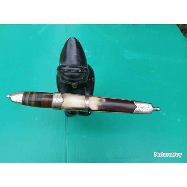 ANCIEN COUTEAU PUUKKO  NORVEGIEN :  M . J DAHL TOTEN . 1866  - 1933 .  BELLE PIECE RARISSIME  .