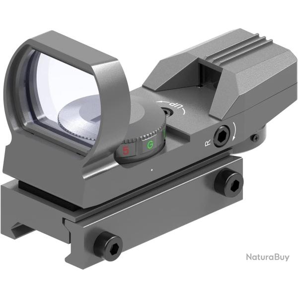 Viseur Point Rouge RS28  Reflex Sight 1x33mm 4 R�ticules 5 Niveaux de Luminosit� Rouge/Vert Gris
