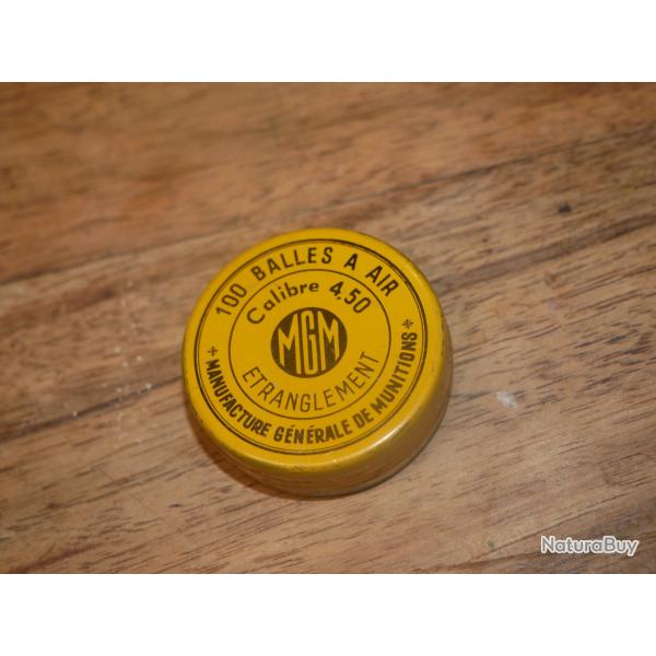 Rare boite m�tallique de plomb 4.5mm MGM jamais ouvert