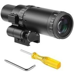 Loupe  M37 1,5x-5x pour Viseur Point Rouge Montage Basculant Lat&eacute;ral Focus R&eacute;glable