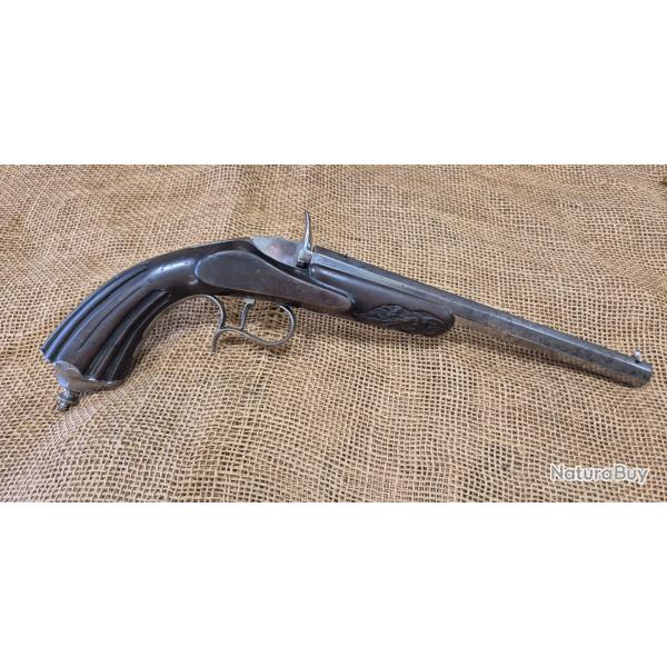 Pistolet liegeois de salon calibre 6mm Canon ray� super �tat