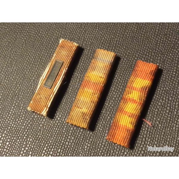 Militaria Fran�ais WW2 3x Pins Barette "Tunisie 1942-43" Forces Fran�aises Libres