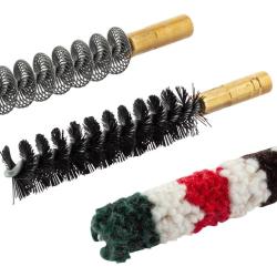 Set de trois brosses spirales pour armes &agrave; canon lisse 9 mm Flobert