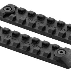 Set de 2 rails picatinny en polym&egrave;re compatible KEYMOD - NOIR