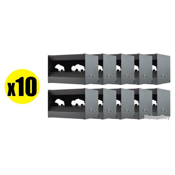Pack Cible mobile silhouettes Sangliers pour air comprim� calibre 4.5 mm (x10)