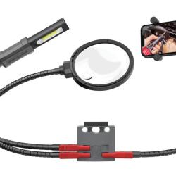 Station main libre Real Avid Loupe / Lampe / Porte t&eacute;l&eacute;phone