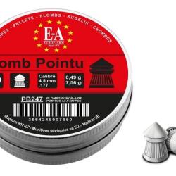 Plombs Europ-Arm &agrave; t&ecirc;te pointue cal. 4,5 mm 4.5 mm