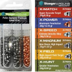 Plombs Stoeger Airguns PAQUET TUBES DE PLOMBS DIFFERENTS 4.5mm
