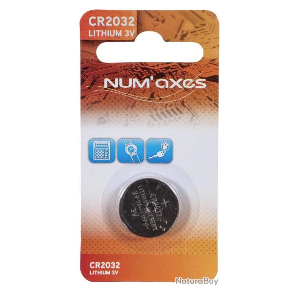Blister 1 pile CR2032 lithium 3 V Num'Axes