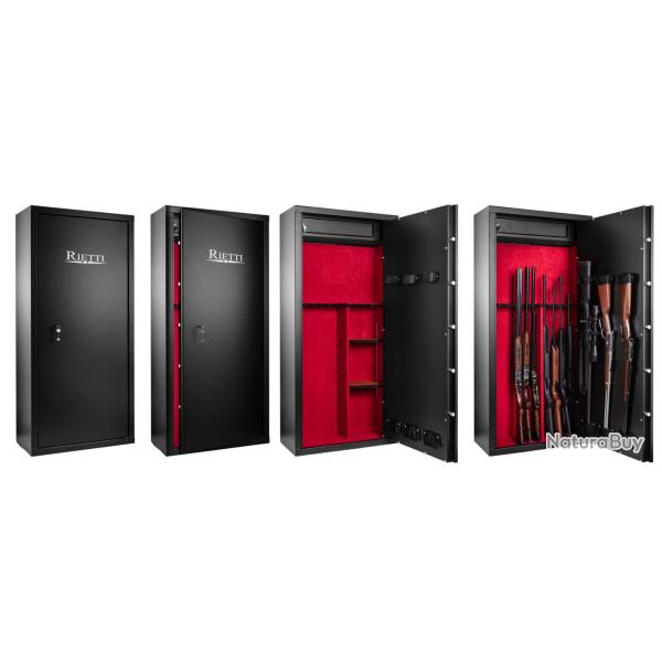 Coffre fort Rietti 14 armes � serrure � clef 11+3 armes 150X70X33 / 90 Kg