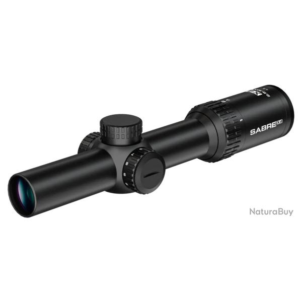 Lunette Sabre Optics 1-4x24 Ret 4 Dot Rouge Vert X4