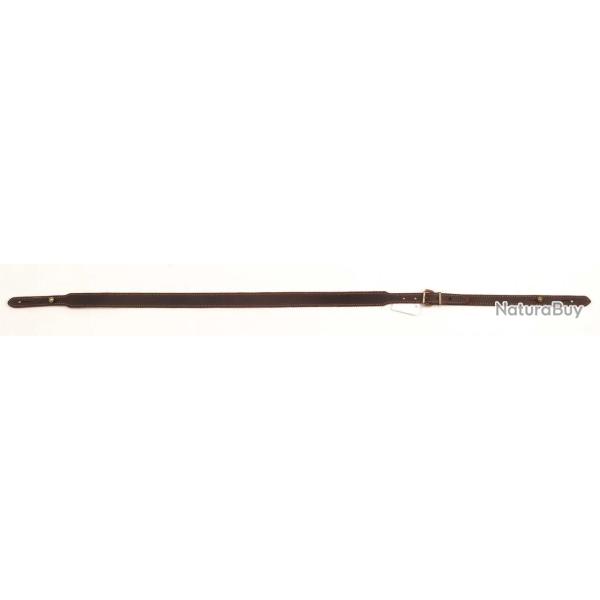 Bretelle pour arme cuir vieilli � bouton Colombi