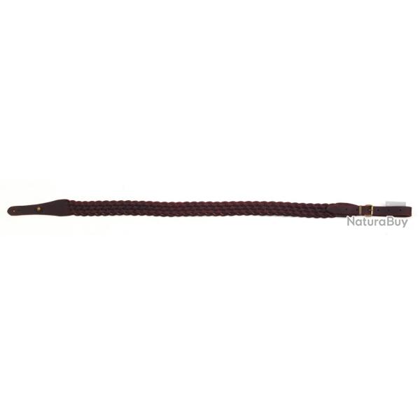 Bretelle pour arme cuir vieilli tress 8 brins Colombi