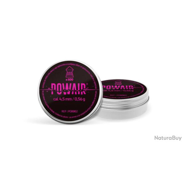 Plombs pointus Powair - Cal. 4,5 mm x500