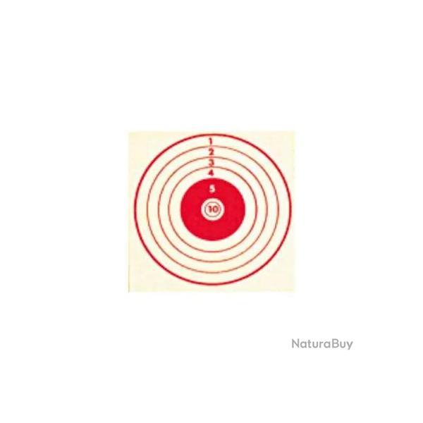 Cible 10x10 cm rouge x100
