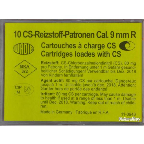 Cartouches � gaz CS - Cal. 9 mm / 380 x10