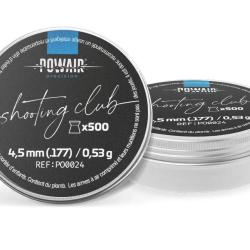 Plombs Plats Shooting Club Powair - Cal. 4,5 mm x500