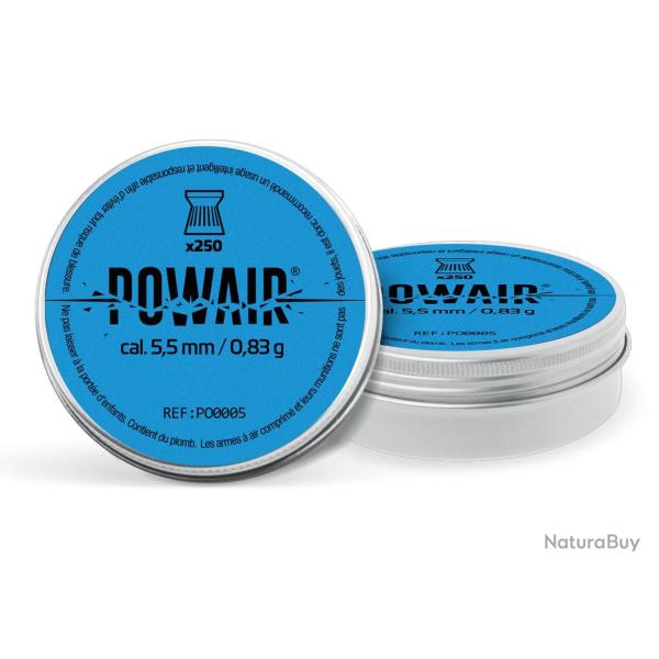 Plombs Plats Powair - Cal. 5,5 mm x250