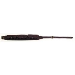 Cartouchiere 21 tubes cuir vieilli avec rabat Colombi