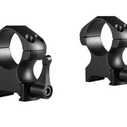 Colliers pour lunette Hawke pr&eacute;cision 25,4 mm - Haut - Weaver &agrave; levier