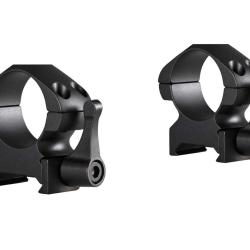 Colliers pour lunette Hawke pr&eacute;cision 25,4 mm - Medium - Weaver &agrave; levier