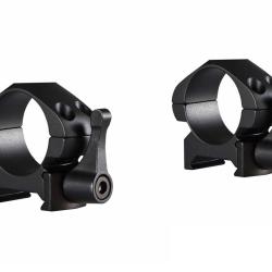 Colliers pour lunette Hawke pr&eacute;cision 25,4 mm - Bas - Weaver &agrave; levier