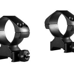 Colliers pour lunette Hawke pr&eacute;cision 30 mm - Haut - Weaver